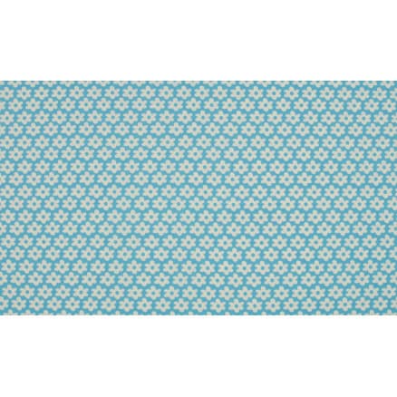 Minimals Bomullspoplin Tyg Print 2 Flower Blue 145cm - 50cm