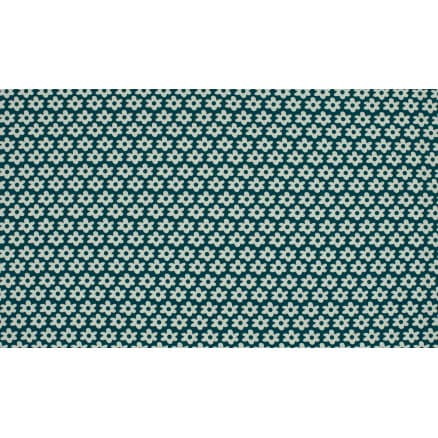 Minimals Bomullspoplin Tyg Print 6 Flower Petrol 145cm - 50cm