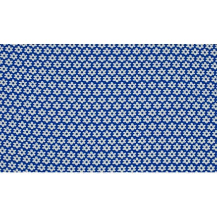 Minimals Bomullspoplin Tyg Print 7 Flower Royal 145cm - 50cm