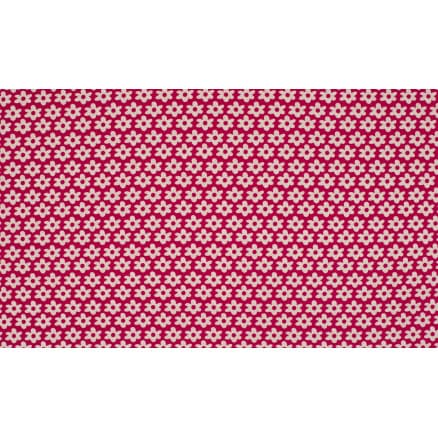 Minimals Bomullspoplin Tyg Print17 Flower Fuchsia 145cm - 50cm