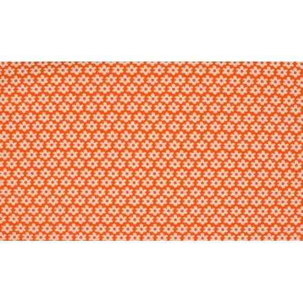 Minimals Bomullspoplin Tyg Print 33 Flower Orange 145cm - 50cm