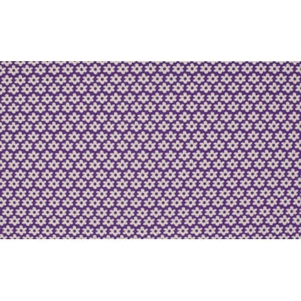Minimals Bomullspoplin Tyg Print 43 Flower Purple 145cm - 50cm