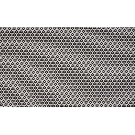 Minimals Bomullspoplin Tyg Print 50 Flower White/Black 145cm - 50cm