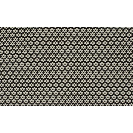 Minimals Bomullspoplin Tyg Print 69 Flower Black/White 145cm - 50cm