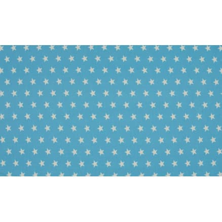 Minimals Bomullspoplin Tyg Print 102 Star Blue 145cm - 50cm