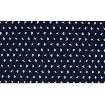 Minimals Bomullspoplin Tyg Print 108 Star Navy 145cm - 50cm