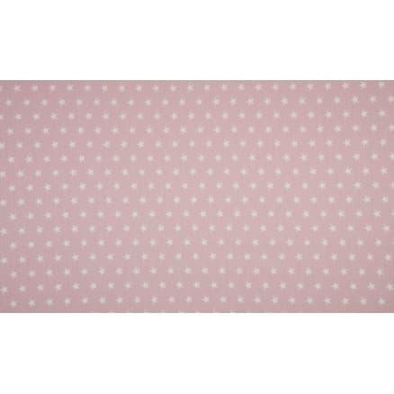 Minimals Bomullspoplin Tyg Print 111 Star Dusty Rosa 145cm - 50cm
