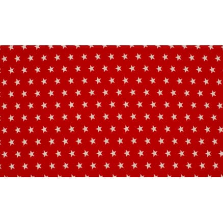 Minimals Bomullspoplin Tyg Print 115 Star Red 145cm - 50cm