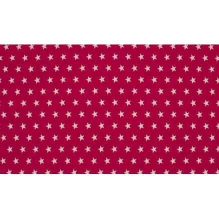 Minimals Bomullspoplin Tyg Print 117 Star Fuchsia 145cm - 50cm