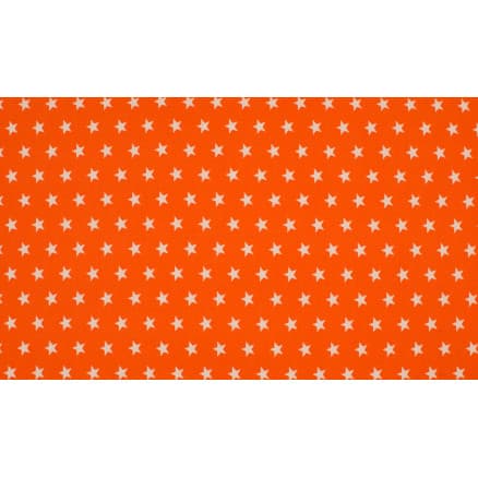 Minimals Bomullspoplin Tyg Print 133 Star Orange 145cm - 50cm