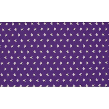 Minimals Bomullspoplin Tyg Print 143 Star Purple 145cm - 50cm