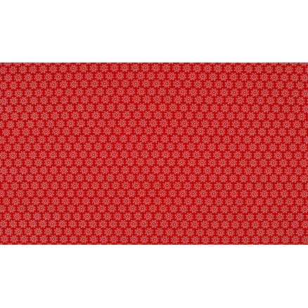 Minimals Bomullspoplin Tyg Print 215 Daisy Red 145cm - 50cm