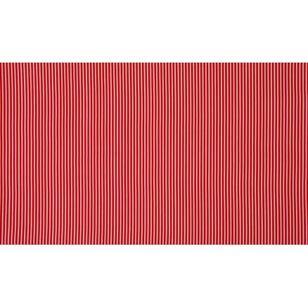 Minimals Bomullspoplin Tyg Print 315 Stripe Red 145cm - 50cm