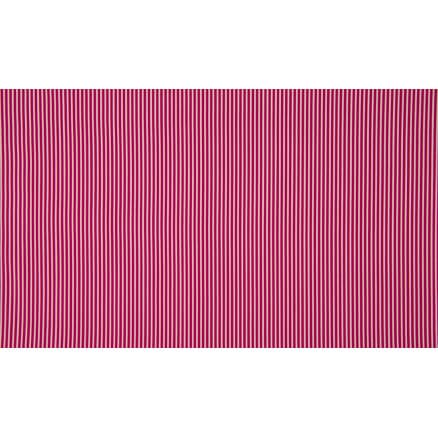 Minimals Bomullspoplin Tyg Print 317 Stripe Fuchsia 145cm - 50cm