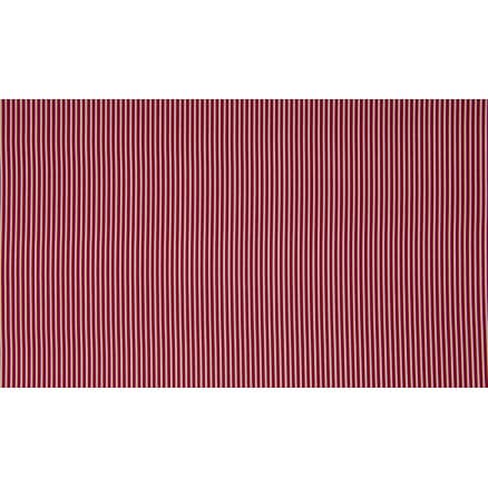 Minimals Bomullspoplin Tyg Print 318 Stripe Bordeaux 145cm - 50cm