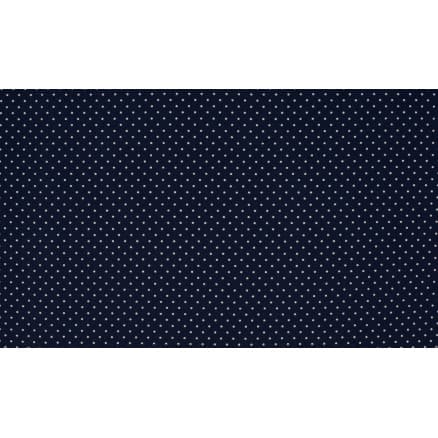 Minimals Bomullspoplin Tyg Print 408 Small Dot Navy 145cm - 50cm