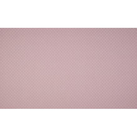 Minimals Bomullspoplin Tyg Print 411 Small Dot Dusty Rosa 145cm - 50cm