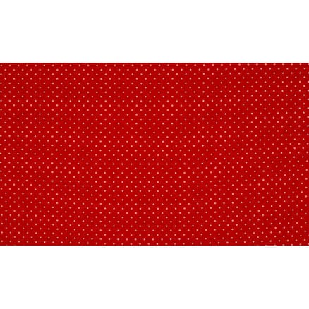 Minimals Bomullspoplin Tyg Print 415 Small Dot Red 145cm - 50cm