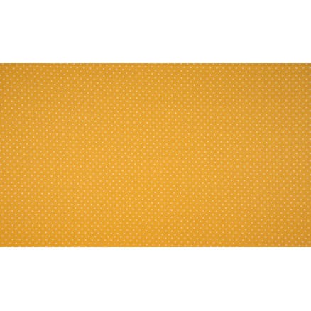 Minimals Bomullspoplin Tyg Print 483 Small Dot Ochre 145cm - 50cm