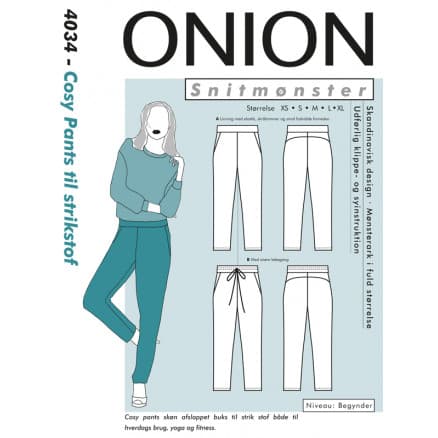 ONION Snittmönster 4034 Cosy Pants till Stretchtyg