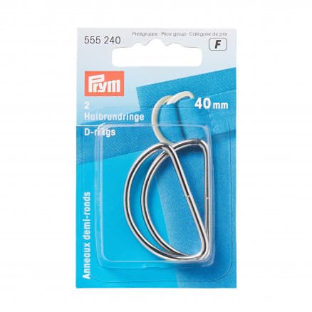 Prym D-ring Stål Silver 40mm - 2 st