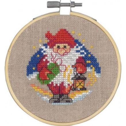Permin Broderikit Nisse m/lykta Ø10cm