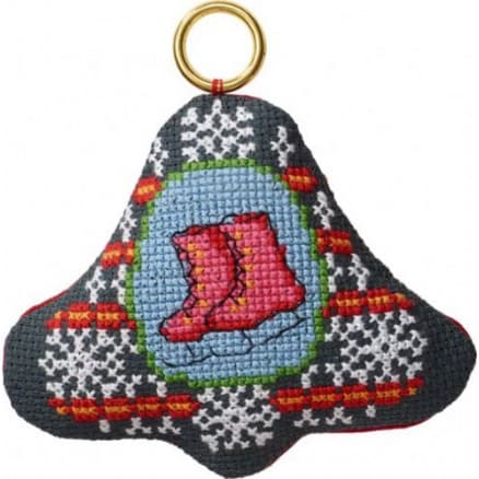 Permin Broderikit Skridskor i klocka 9x8cm