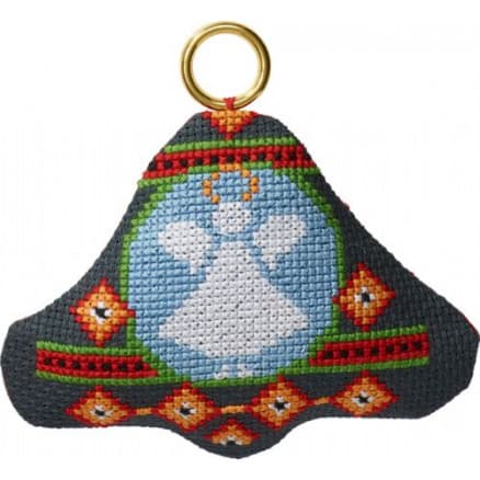 Permin Broderikit Ängel i klocka 9x8cm