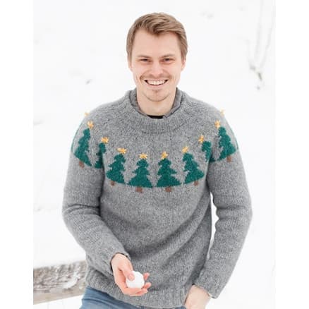Merry Trees by DROPS Design - Tröja Stickmönster strl. S-XXXL