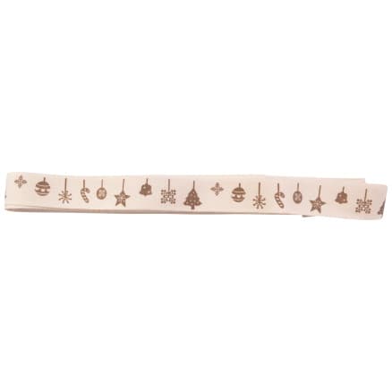 Infinity Hearts Tygband/Presentsnöre Ass. Julmotiv mörk 15mm - 3 meter