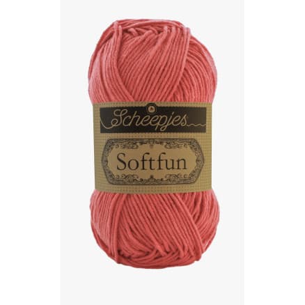 Scheepjes Softfun Garn Unicolor 2607 Röd