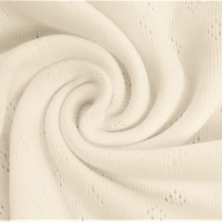 Pointelle Bomullsjersey Tyg 051 Natur - 50cm