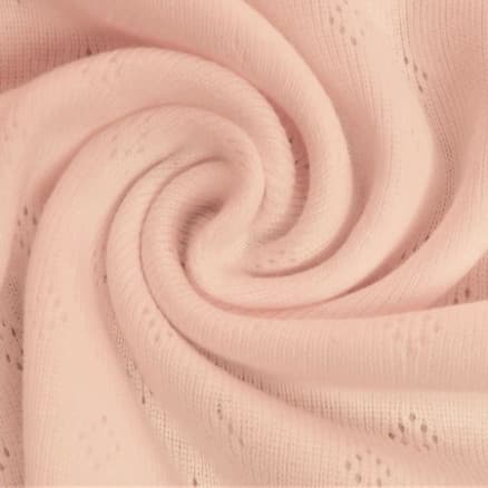 Pointelle Bomullsjersey Tyg 611 Rosa - 50cm