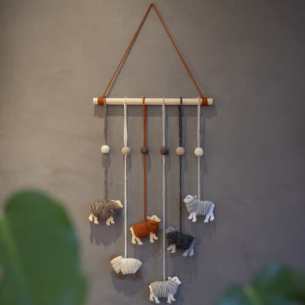 V�ggdekoration och Mobil med Lamm av Rito Krea - V�ggdekoration DIY