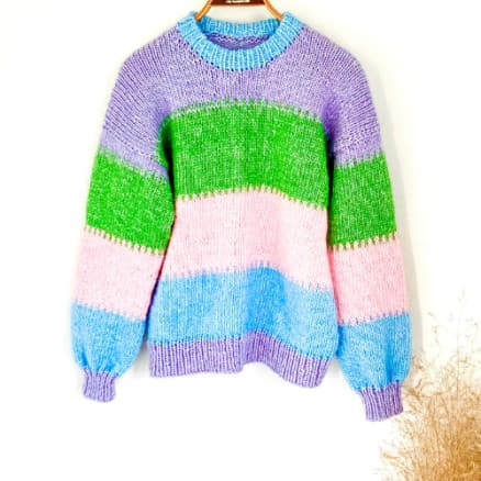 Spring Sweater av Knit by Nees - Garnpaket till Spring Sweater Storlek. S - XL.