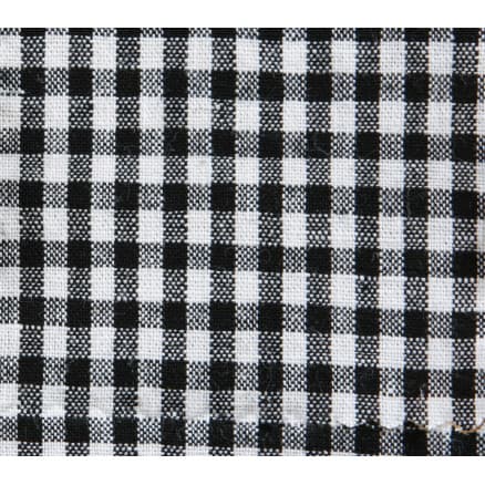 Köksrutor 4x4mm Bomullstyg 999 Svart 140cm - 50cm