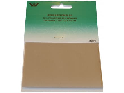 Strykmärke / Reparationslapp Polyester/Bomull Beige 10x40 cm - 1 st.