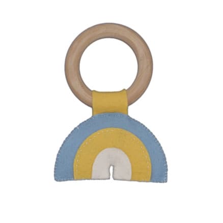 Gör det själv/DIY set Regnbåge Skallra Blå Filt