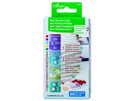 Clover Wonder Clips Mini Ass. f�rger - 50 st.