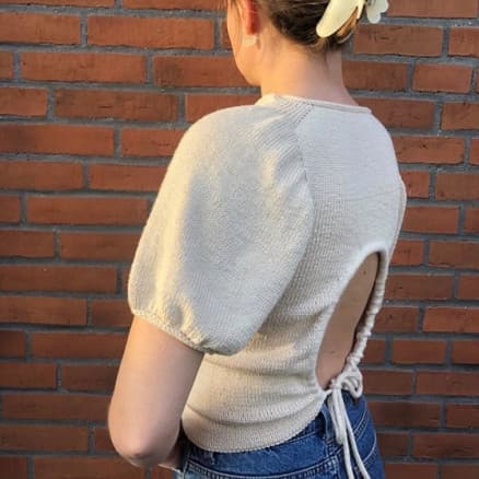 Palma Tee med öppen rygg från Rito Krea - Top stickmönster strl. XS-L