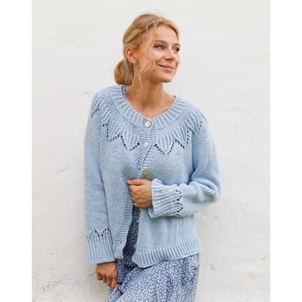 Echo Mountain Cardigan by DROPS Design - Cardigan Stickmönster str. S - XXXL