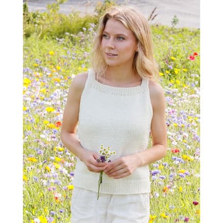 Grace Field Topp by DROPS Design - Topp Stickmönster str. S - XXXL