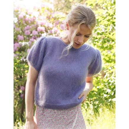 Violet Meadow by DROPS Design - Tröja Stickmönster str. S - XXXL