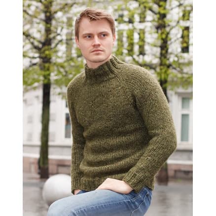River Moss by DROPS Design - Tröja Stickmönster str. S-XXXL