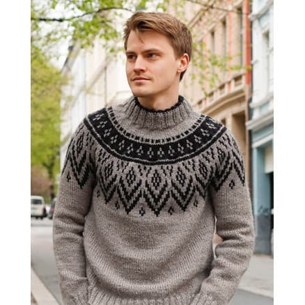Nordic Nights by DROPS Design - Tröja Stickmönster str. S-XXXL