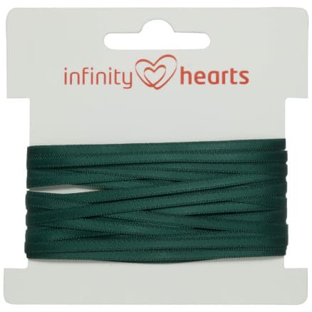 Infinity Hearts Satinband Dubbelsidigt 3mm 593 Armygrön - 5m