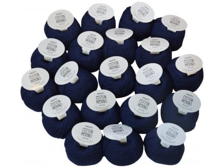 Drops Cotton Merino Garnpaket Unicolor 08 Marinblå - 20 st