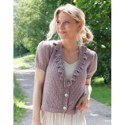 Fairy Woods Cardigan by DROPS Design - Cardigan Stickmönster str. S - XXXL