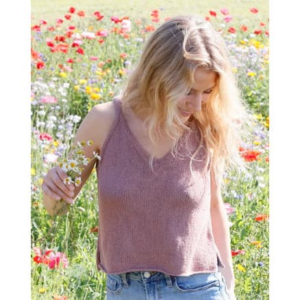 About Spring by DROPS Design - Topp Stickmönster str. XS - XXL