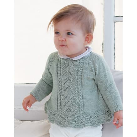 Sweet Ivy by DROPS Design - Baby Tröja Stickmönster str. 0/1 mån - 5/6 år